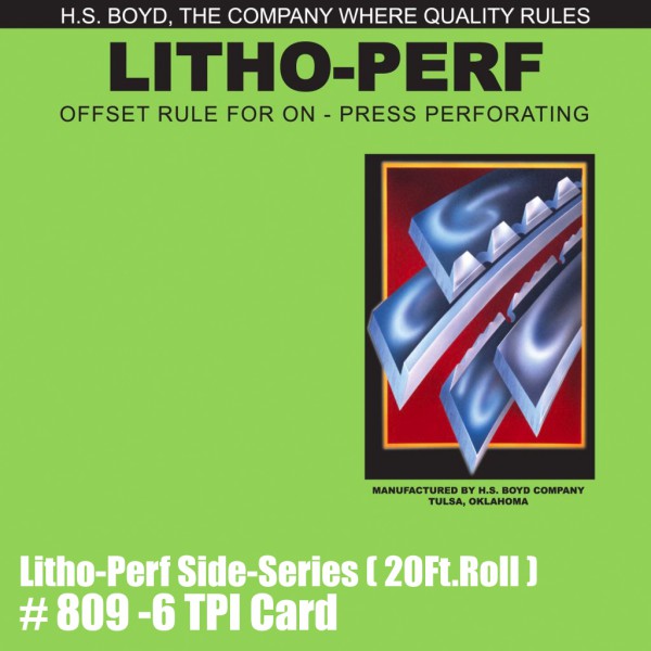 Litho-Perf Side-Series (20 Ft. Roll) - 6 TPI Card