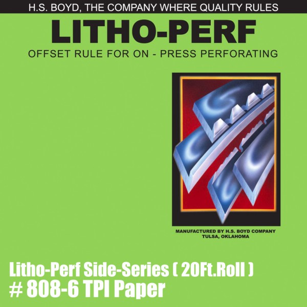 Litho-Perf Side-Series (20 Ft. Roll) - 6 TPI Paper