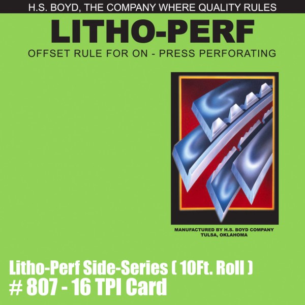 Litho-Perf Side-Series (10 Ft. Roll) - 16 TPI Card