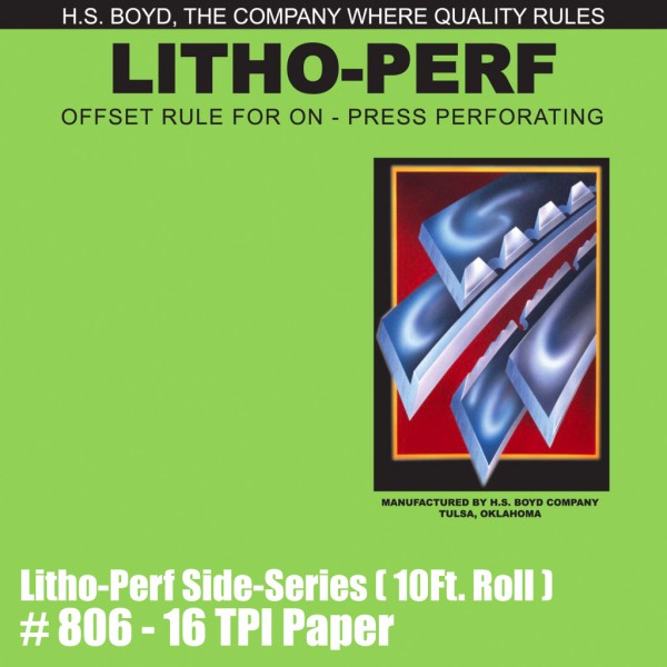 Litho-Perf Side-Series (10 Ft. Roll) - 16 TPI Paper