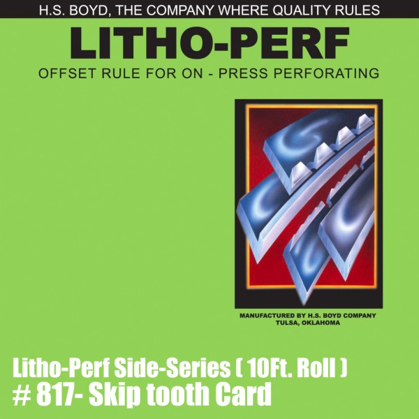 Litho-Perf Side-Series (10 Ft. Roll) - Skip-tooth Card