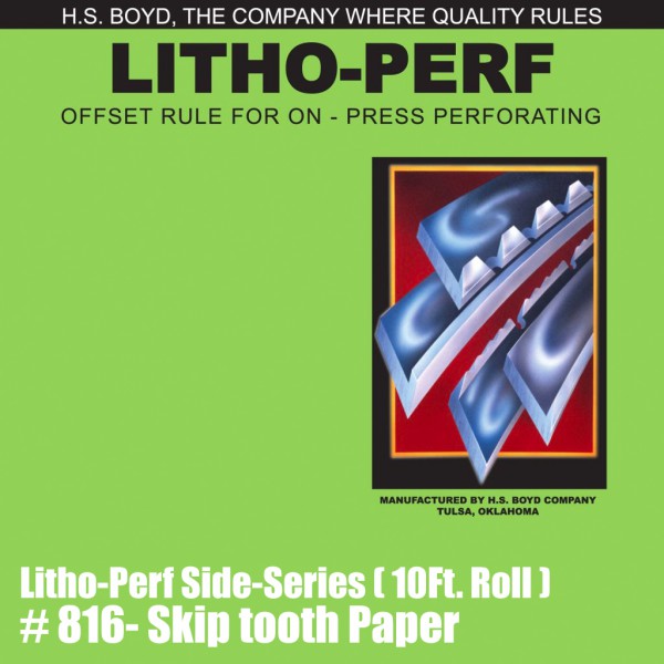 Litho-Perf Side-Series (10 Ft. Roll) - Skip-tooth Paper
