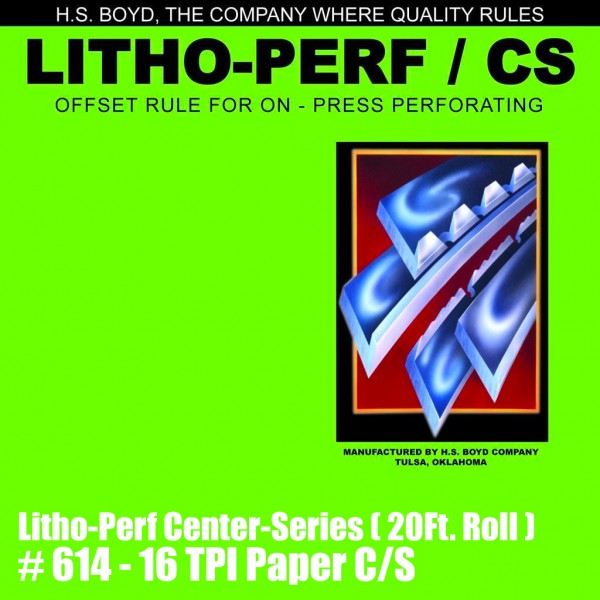 Litho-Perf Center-Series (20 Ft. Roll) - 16 TPI Paper
