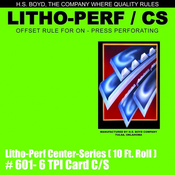 Litho-Perf Center-Series (10 Ft. Roll) - 6 TPI Card