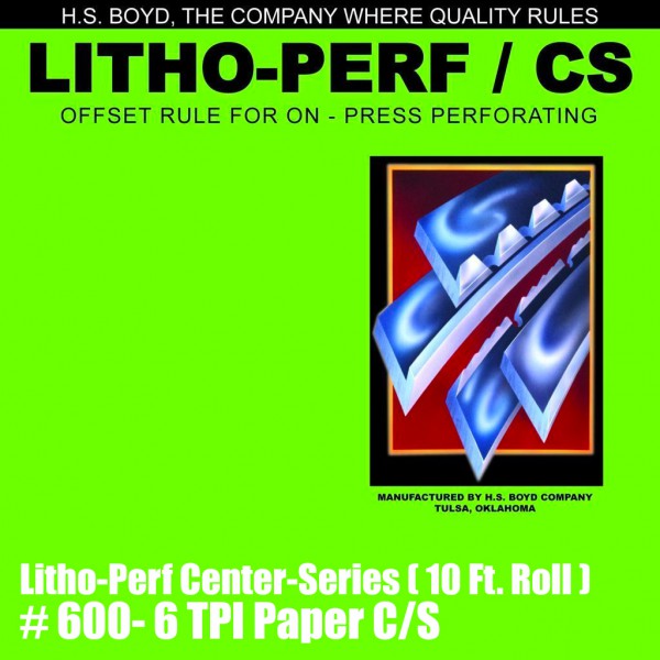 Litho-Perf Center-Series (10 Ft. Roll) - 6 TPI Paper