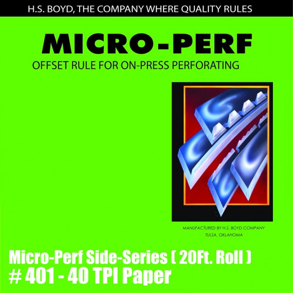 Micro-Perf Side-Series (20 Ft. Roll) - 40 TPI Paper