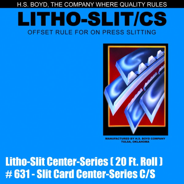Litho-Slit Center-Series (20 Ft. Roll) - Slit Card Center-Series C/S