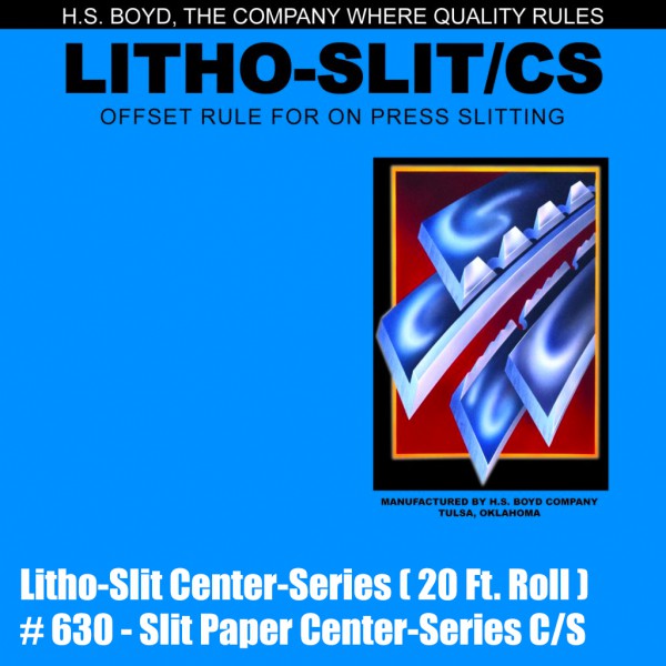 Litho-Slit Center-Series (20 Ft. Roll) - Slit Paper Center-Series C/S
